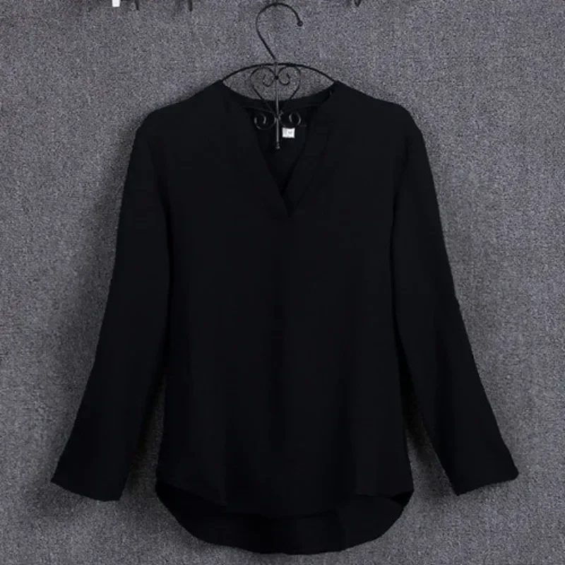 Plus Size Blouse Clothing Women Long Sleeve Shirt Chiffon Blouse Ladies Top blusa feminina S-5XL