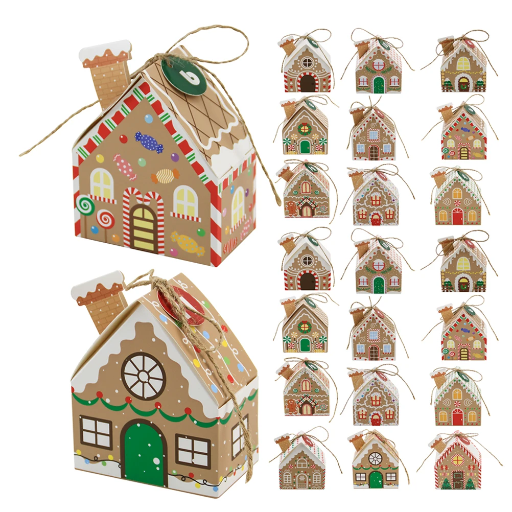 

24 Pcs Christmas Gift Box Snack Boxes Celebration Treat Pastry Cookie Biscuit