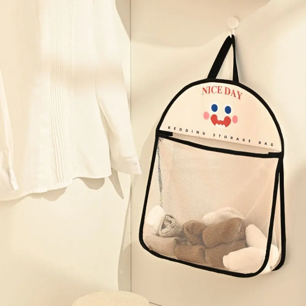 Multi-Purpose Hanging Storage Mesh Bag Cartoon Toys Storage Holder Reusable Kitchen Mesh Bag Underwear Socks Storage Bag S