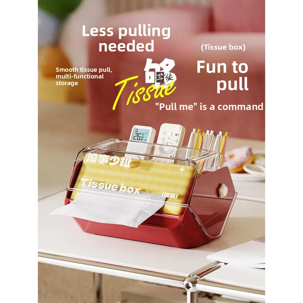 Luxury Tissue Box Holder for Living Room Remote Control Storage Coffee Table Organizer High End Paper Towel Box Home Decor