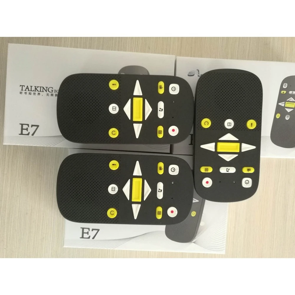 Blind low vision elderly listening machine E7 has old yellow calendar