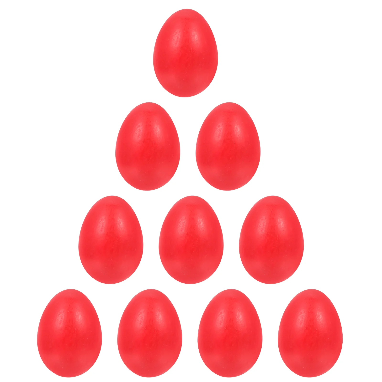 10 Pcs Imitation Eggs Polystyrene Toy Red Dye Greek Easter Decors Party Wooden Child