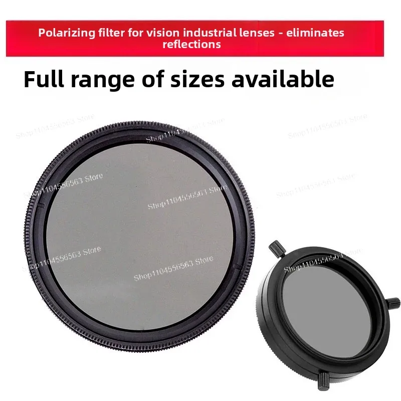 Machine Vision Polarizer Filter M25 M25.5 M27 M30.5 Pitch 0.5mm Industrial Lens CPL Filter for Anti‑Glare Image Processing