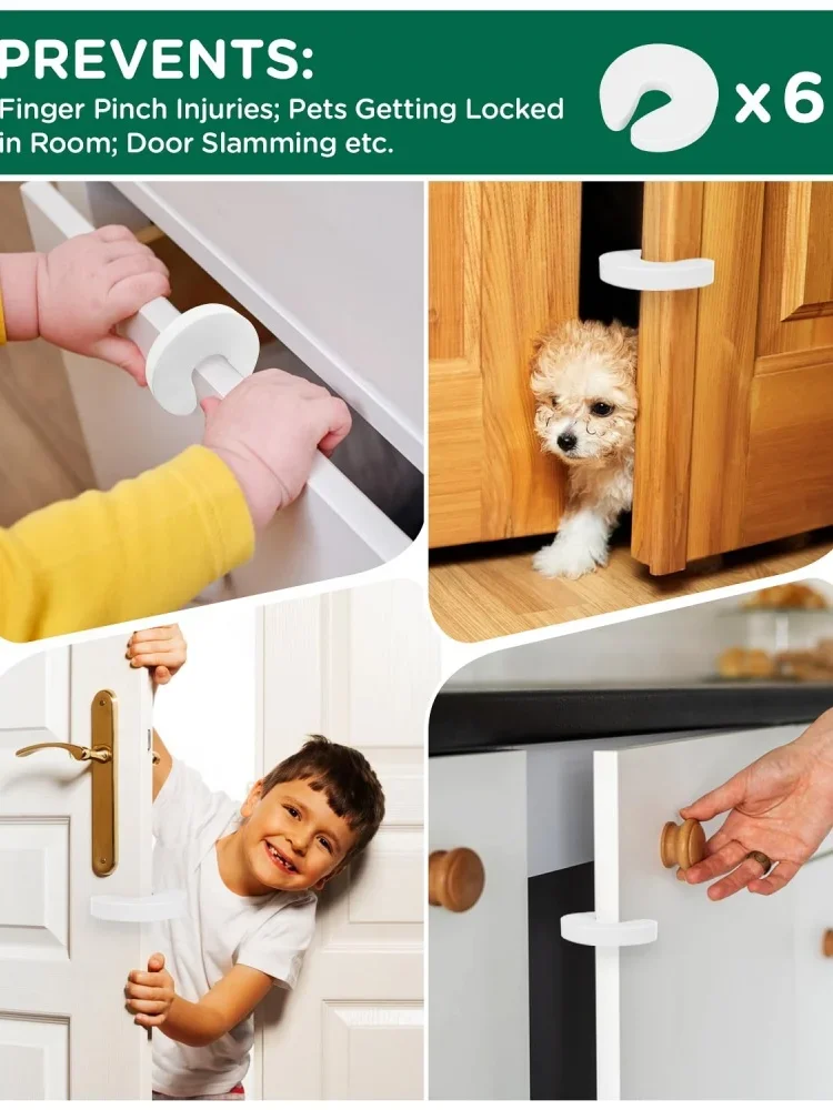 6 шт., защита от защемления дверей, защита от защемления дверей, дополнительная мягкая пенопластовая защита от защемления пальцев, защита для пальцев для детей
