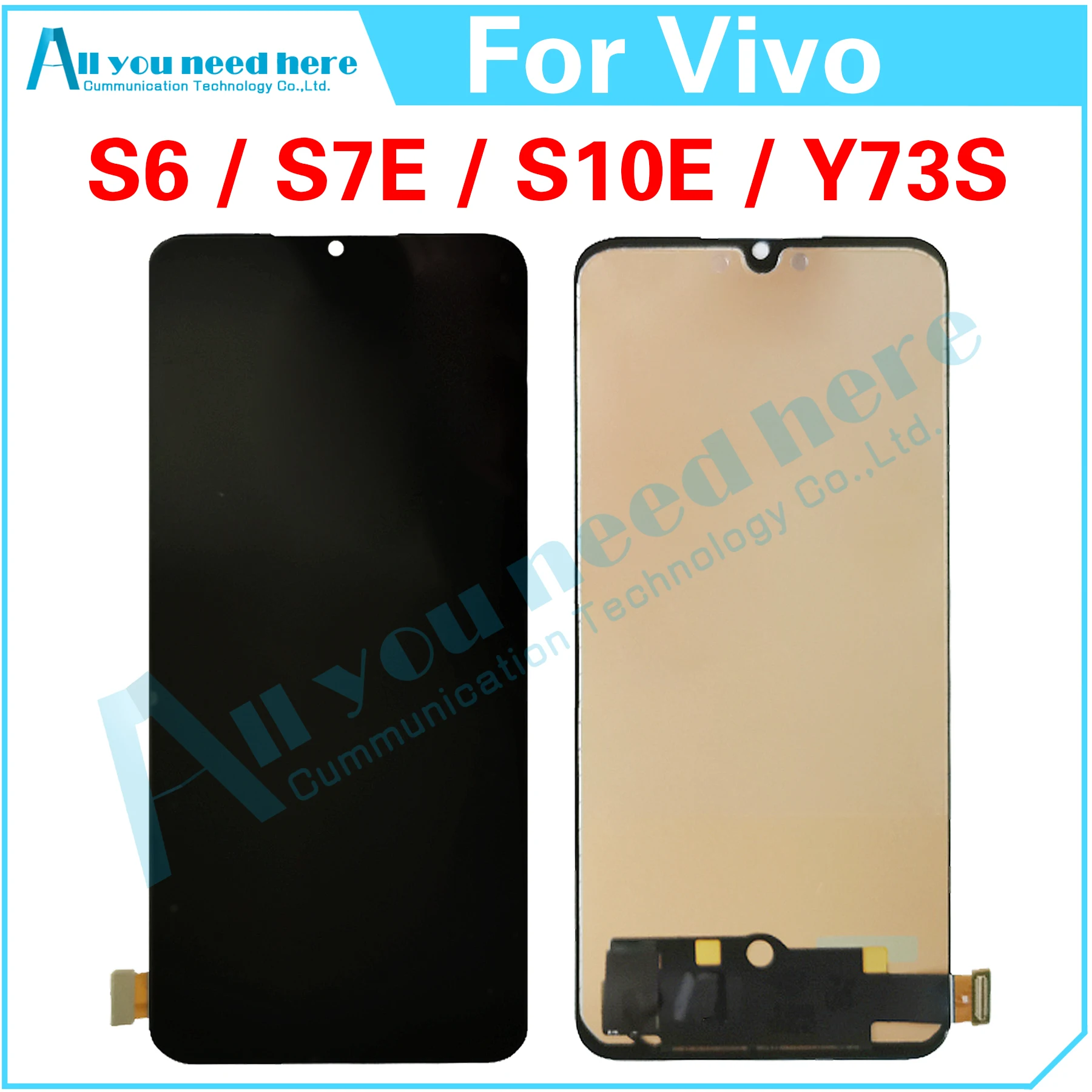 

6.44" Inch For Vivo S6 S7E S10E Y73S V1962A V2031A V2130A V2031A LCD Display Touch Screen Digitizer Assembly Screen Replacement