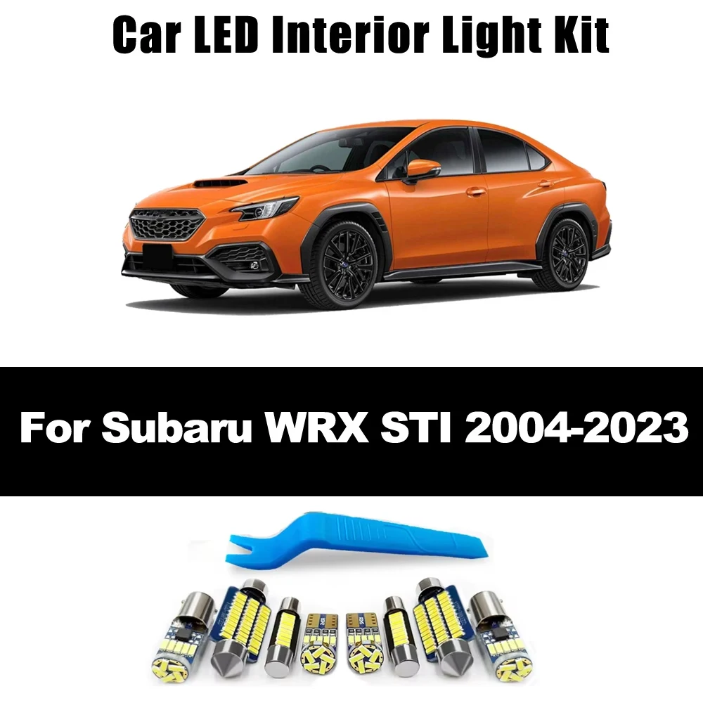 Car LED Interior Reading License Plate Light Kit For Subaru WRX STI 2004- 2016 2017 2018 2019 2020 2021 2022 2023 Accessories