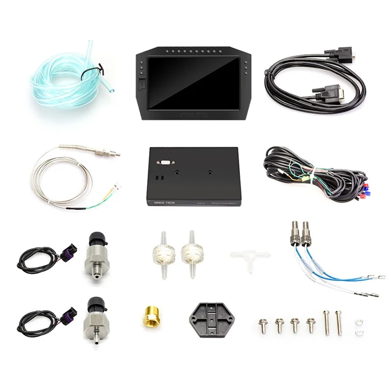 LCD Multi-interface Touch Screen Racing Instrument DO909 Car Modification Instrument Temperature/Vehicle speed/Pressure Display
