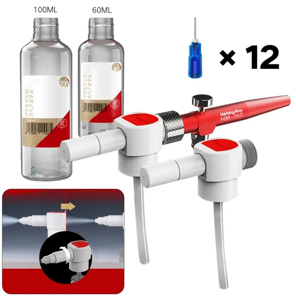 HM-160 Model Wash Free Airbrush Kit for Gundam Model Making Tool Air Brush Set Spray Gun Artist Crafts Model Coloring  DIY Tools