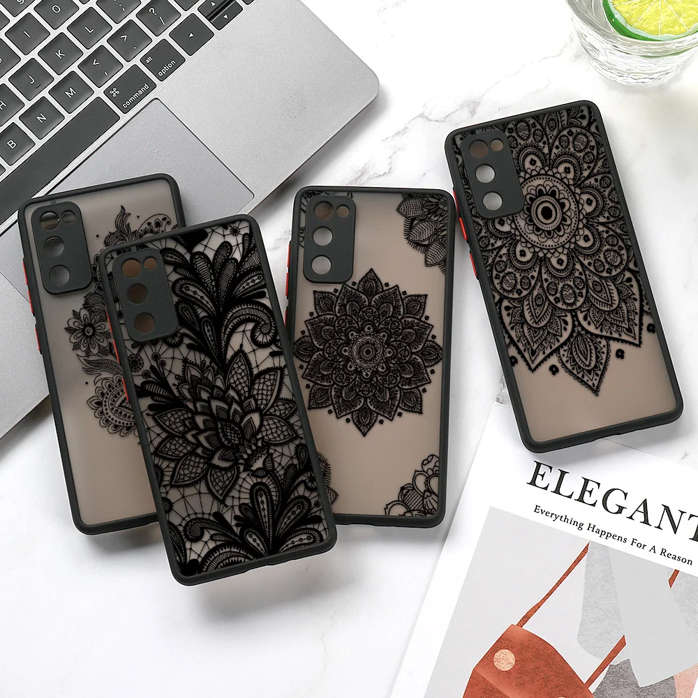 Mandala Case For Samsung A54 5G Case Samsung Galaxy S23 Ultra A53 A33 A52s S22 S21 FE S20 A12 A13 A34 A52 Hard Matte Cover Funda