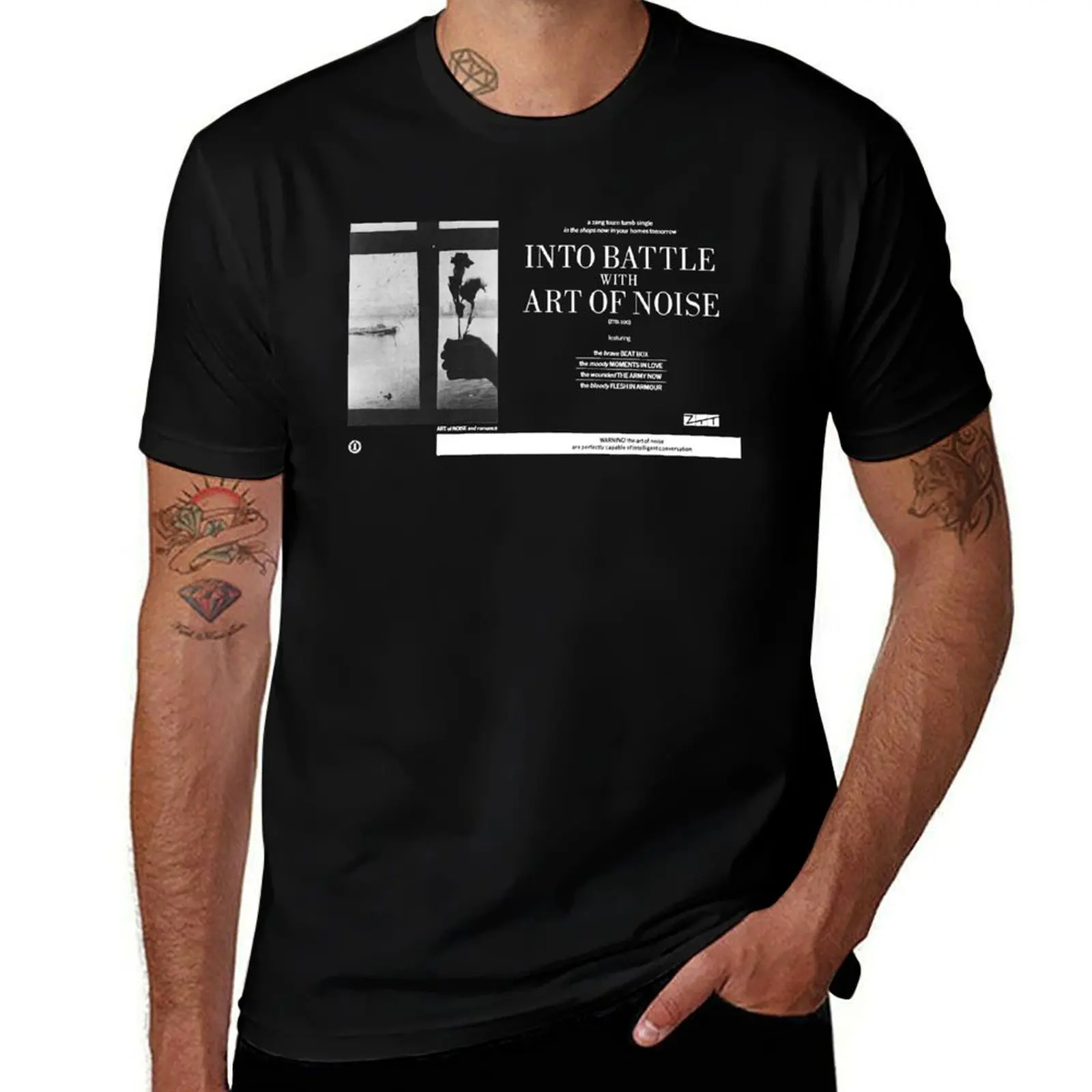 

ART OF NOISE - INTO BATTLE T-Shirt Large Size Casual Tee Shirt