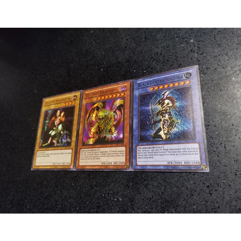 3PC/Set Yu-Gi-Oh Anime DIY ACG 2023 WCS Champion Prize Card Battle Game Toys Collectible Card Birthday Gift Black Magician Girl