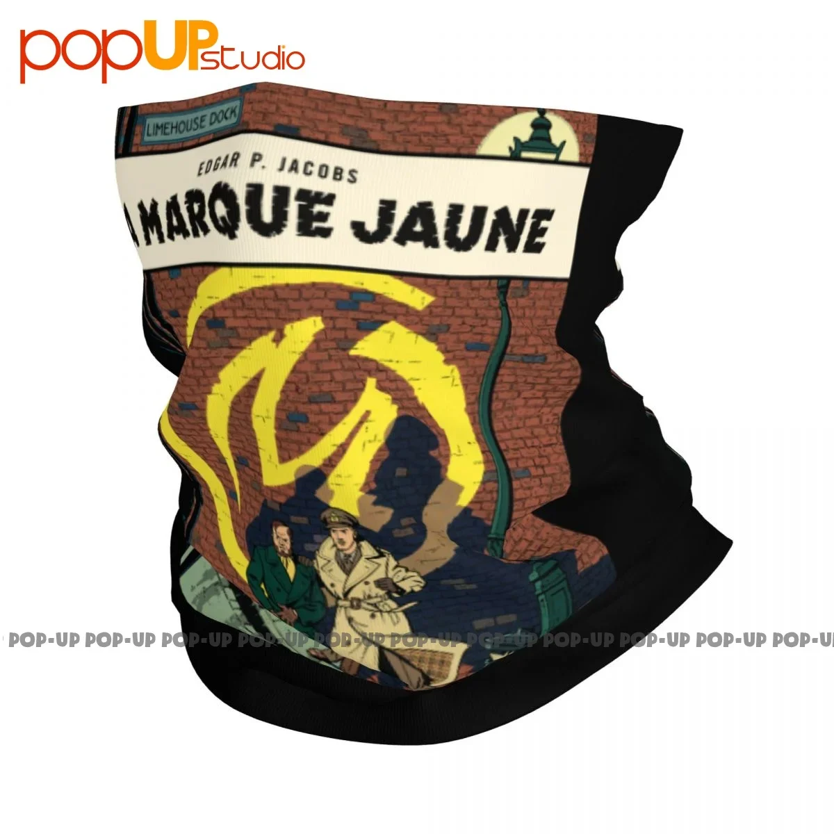 หน้ากากปิดหน้าผ้าพันคอผ้าพันคอ P-428แบบพันรอบคอ Blake and Mortimer La Marque Jaune