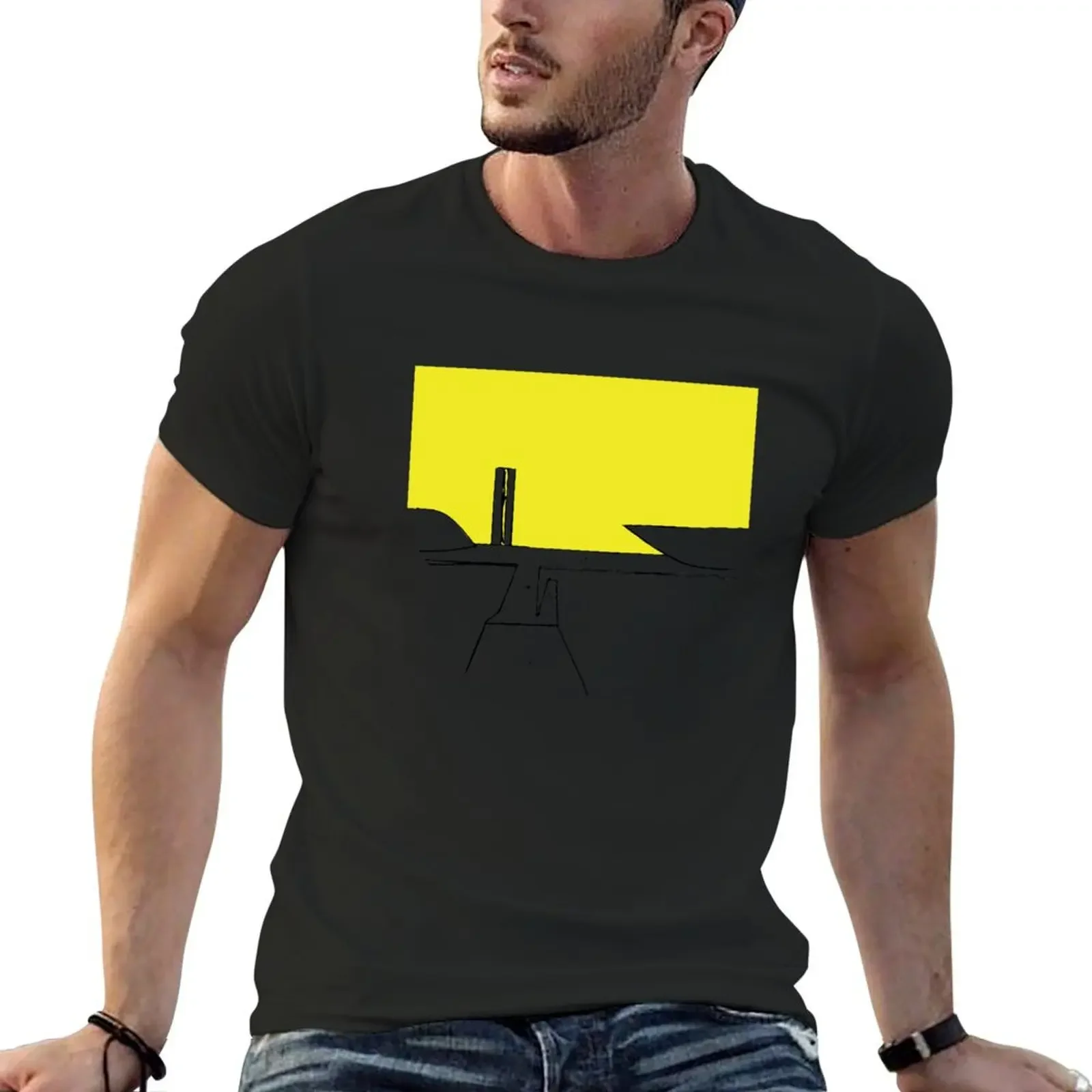 

Architectural illustration of The National Congress of Brazil designed by Oscar Niemeyer T-Shirt hippie clothes t shirt men