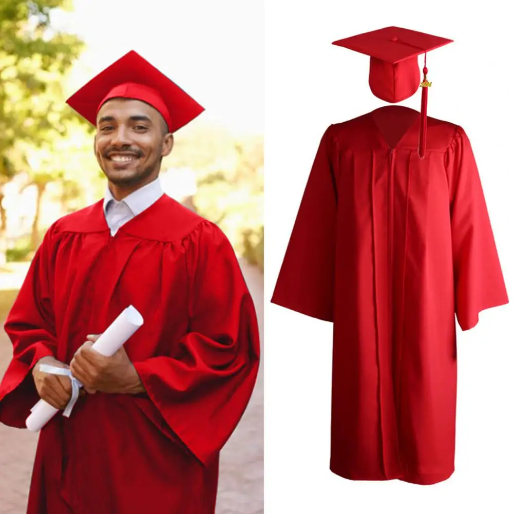 Conjunto de vestido de graduación, sombrero con borla colgante, uniforme para graduados universitarios, Cosplay, estudiante, escuela, despedida de soltera, 2024