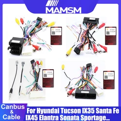 Car Radio Canbus Box Adaptor Decoder Cable For Hyundai Tucson IX35 Santa Fe IX45 Elantra Sonata Sportage MISTRA/CF ENCINO/KONA
