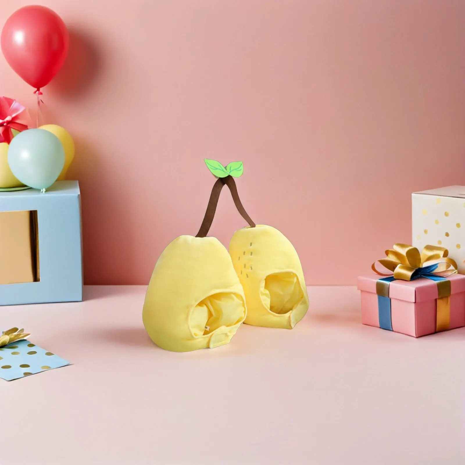 Interactive Double-Head Pear Headgear for Couples Friends Fun Group Activities Birthday Carnival Halloween Photo Shoots Themed