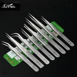 100%VETUS ST Series Stainless Steel Tweezers False Eyelash Extension Tweezers Eyebrow Lash watchmaker handset Maintenance Tools