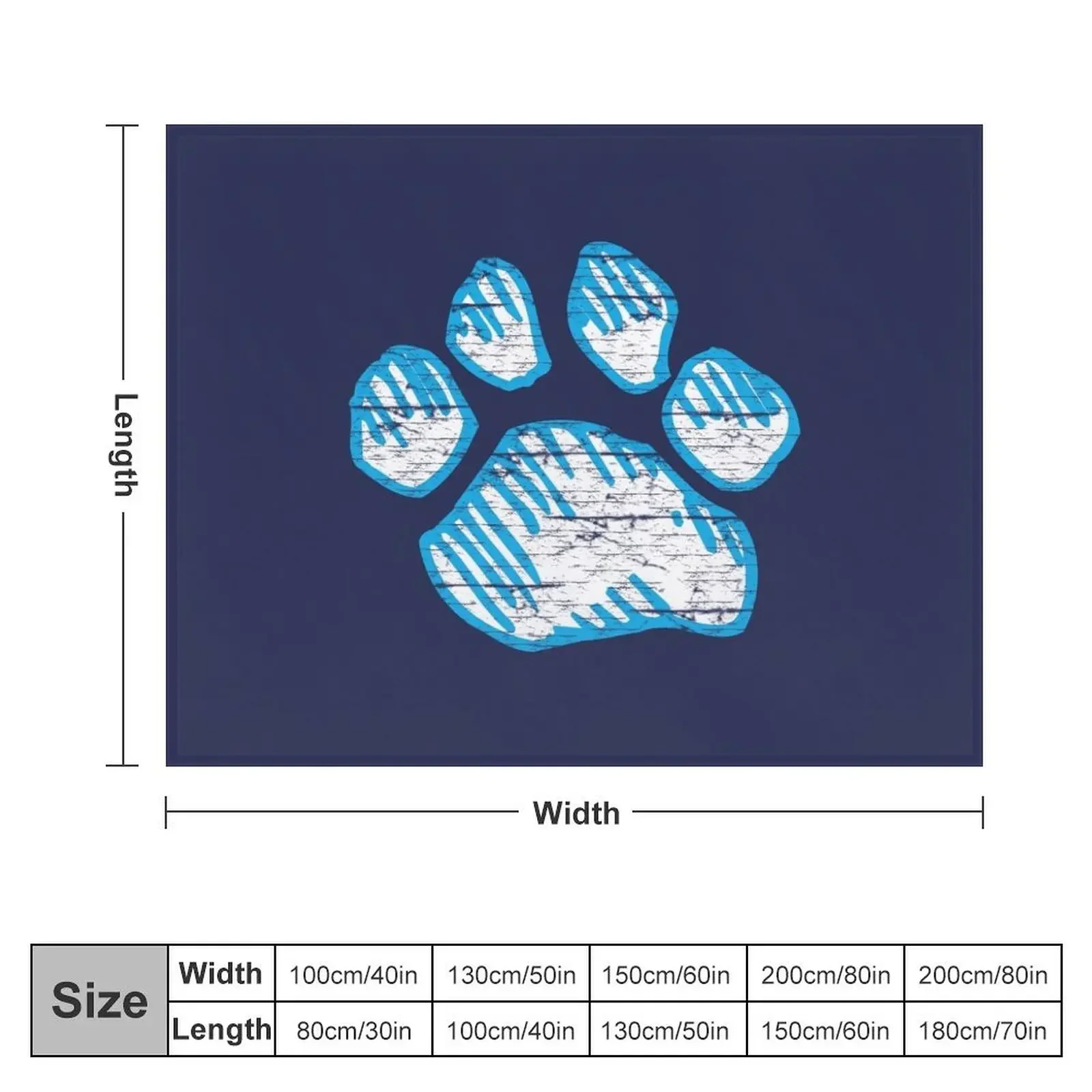 Wildcat Paw Print Vintage Throw Blanket Single anime Blankets