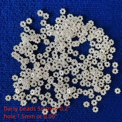 1000 pcs Antiqued Style Metal Daisy spacer beads 4mm 5mm for Jewelry Making