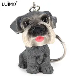 Woman Lovely Pet Dogs Key Ring Keychains Gift 3D Resin Animal Dog Jewelry Key Chain Hot Selling