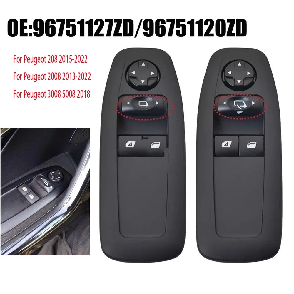 

Car Accessories for Peugeot 208 3008 5008 2018 2015-2022 Front Left Electric Window Switch Glass Lifter Control Button Panel New