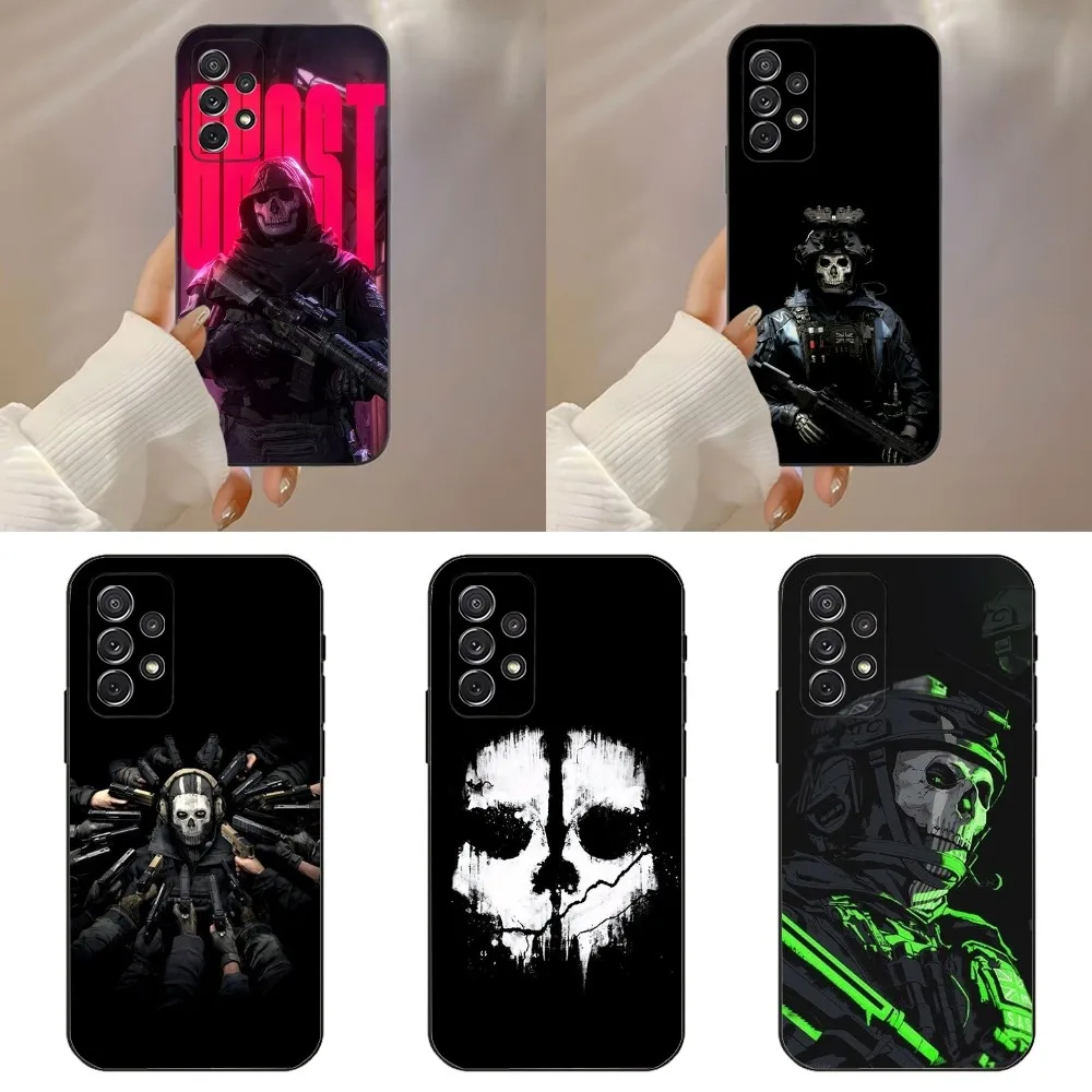 COD Call Of D-Duty Ghost-s Phone Case For Samsung Galaxy A91,A80,A73,A72 ,A71,A53A52,A32 ,A31A22,A21s,A20,Black Cover