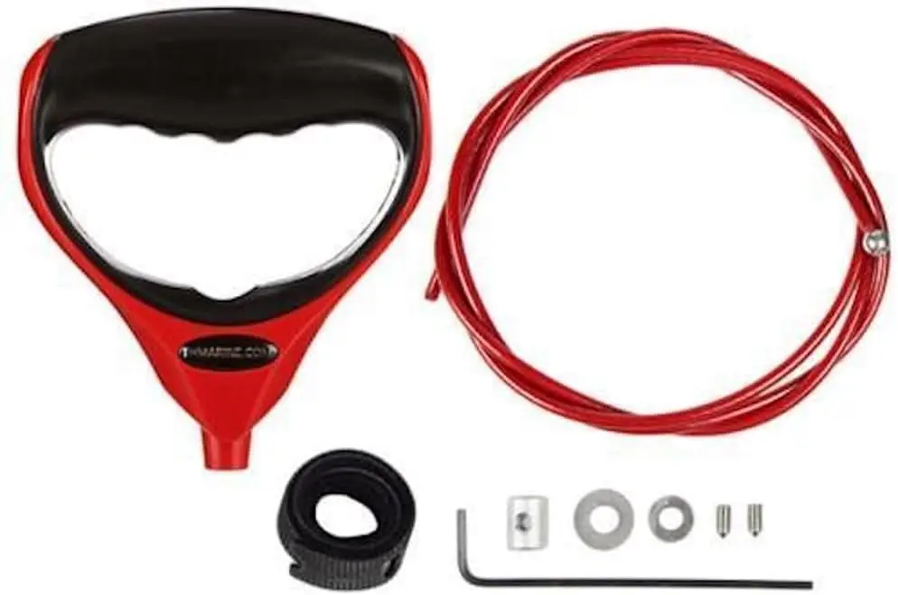 

Heavy-Duty Trolling Motor Handle, Cushioned Grip, Lift & Release Cord with Nylon Jacketed Stainless Steel Cable - Red