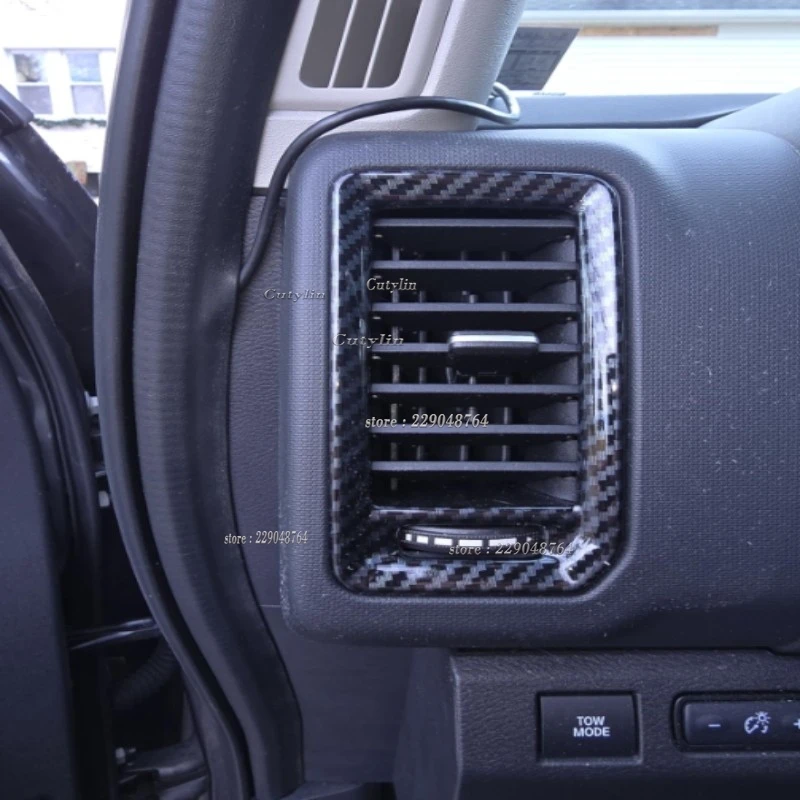 

For Nissan Frontier 2022-2024 2025 ABS Carbonfiber Gear Shift Panel Steering AC Outlet Frame Sticker cover Interior Accessories