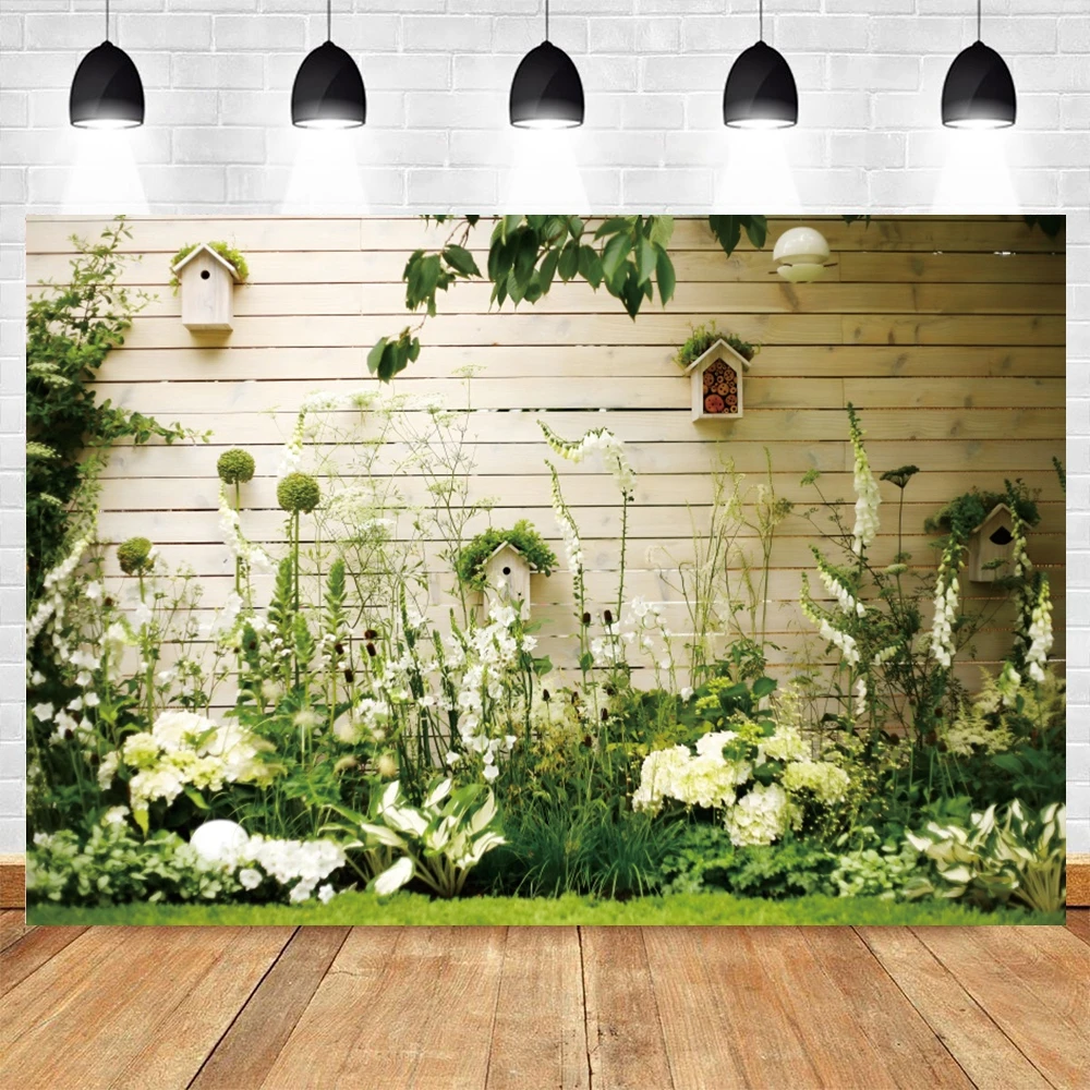 Flower Shop Backdrop Spring Scenery Girls Birthday Party Decor Baby Shower Portrait Photography Background Photo Studio Props