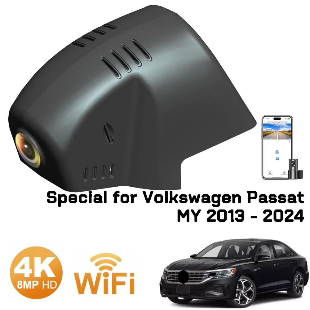 

Dashcam Front Rear Dash Cam 4K Wifi Dual Camera for Volkswagen Passat Vw B8 B9 2024 2023 2022 2021 2020 2019 2018 2017 2016 2015