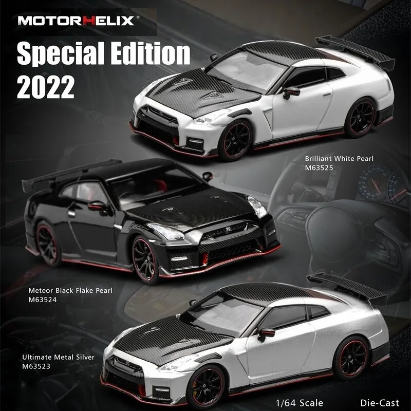 

[Предпродажа] Motorhelix MH 1:64 Skyline R35 Special Edition 2022, отличная литая под давлением модель автомобиля
