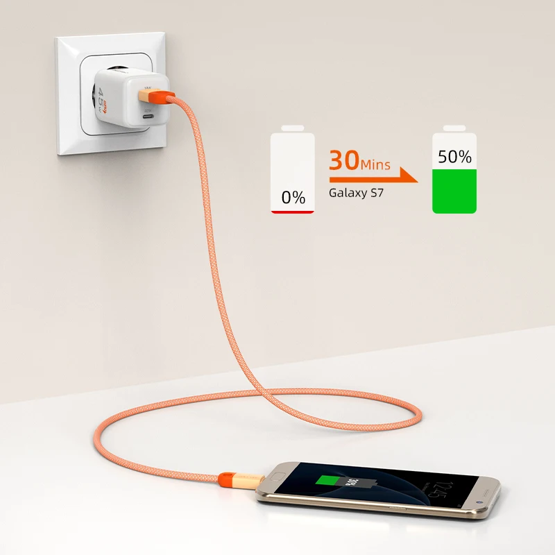 كابل USB صغير من CABLETIME 3A كابل USB للشحن السريع لهاتف Xiaomi Realme Redmi Samsung Huawei شاحن بيانات USB للهاتف المحمول