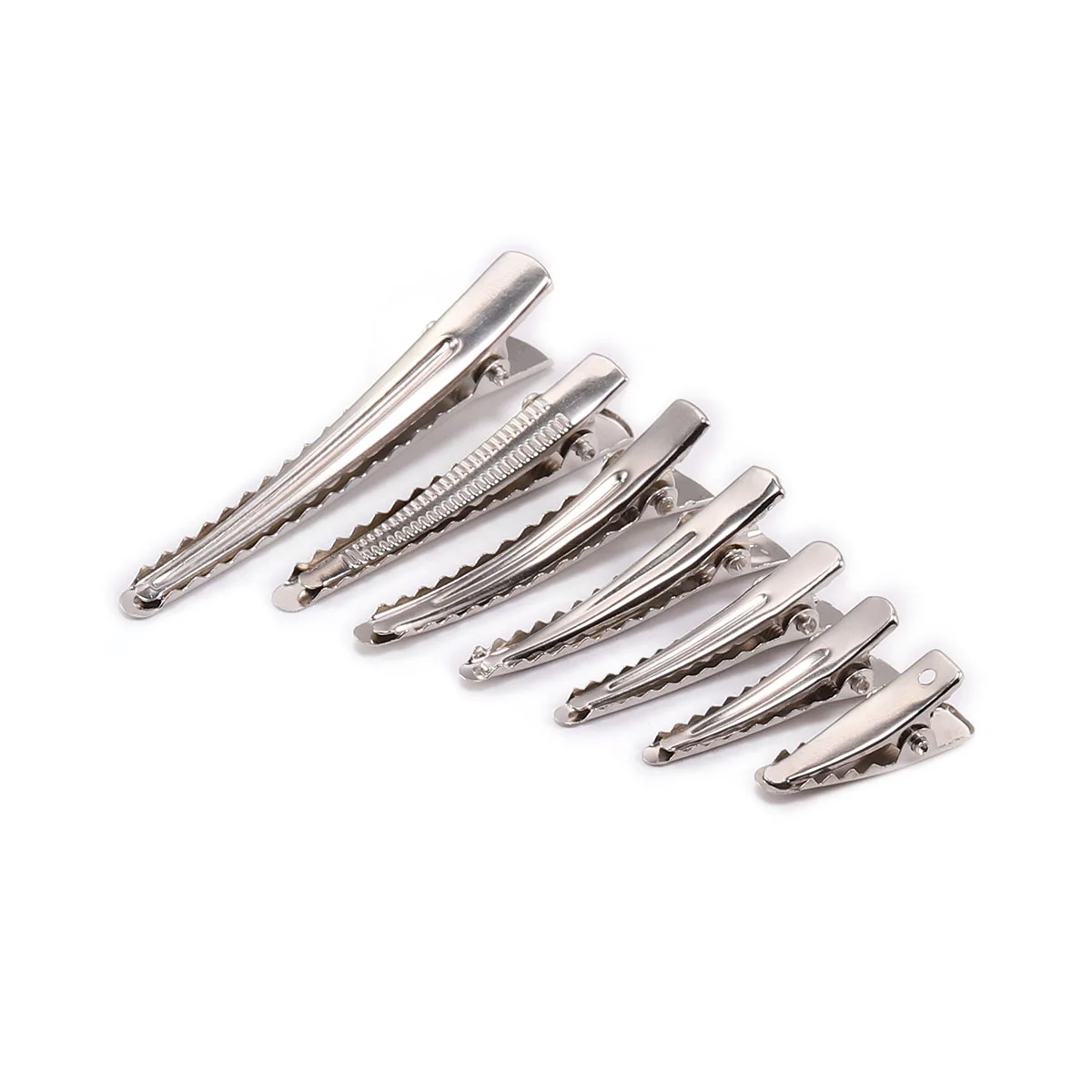 Pinces à cheveux en Alligator 25-60mm, 20/50 pièces, pour la fabrication de bijoux, épingle à cheveux avec dents vierges, Base de réglage pour bricolage