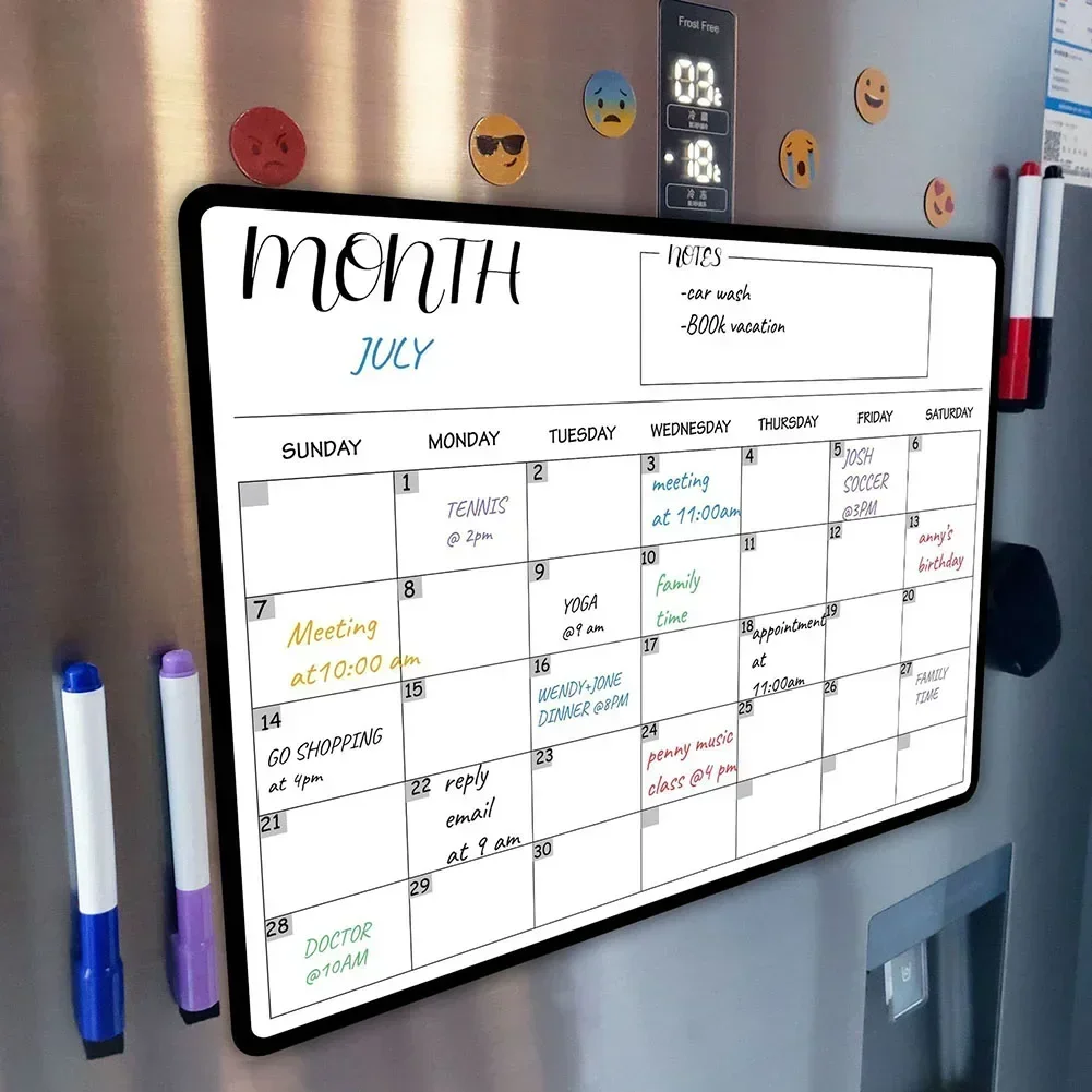 Magnetic Calendar For Fridge Monthly Weekly Planner Whiteboard Calendar Table Dry Erase Monthly Fridge Sticker Message Board