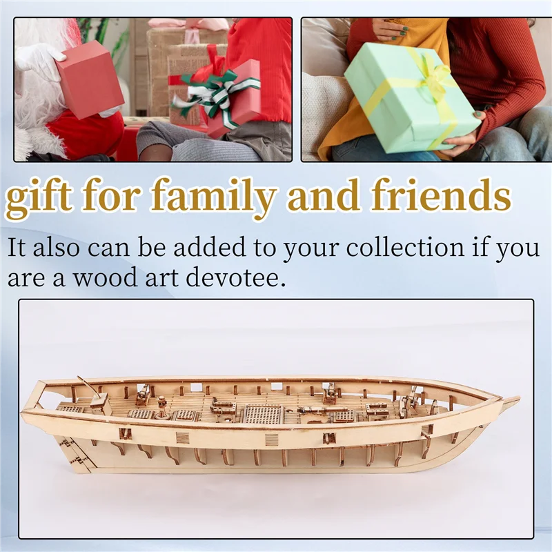 ABUM-DIY Ship Assembly Model Kits 1/100 Classical Ship Models Sailing Boats Scale Model Decoration Boat  For Kids Adults