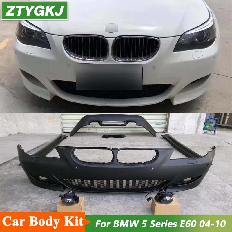 

Unpainted PU Material Front Rear Bumper Side Skirts Car Body Kit For BMW 5 Series E30 Facelift M5 Style 2004-2010