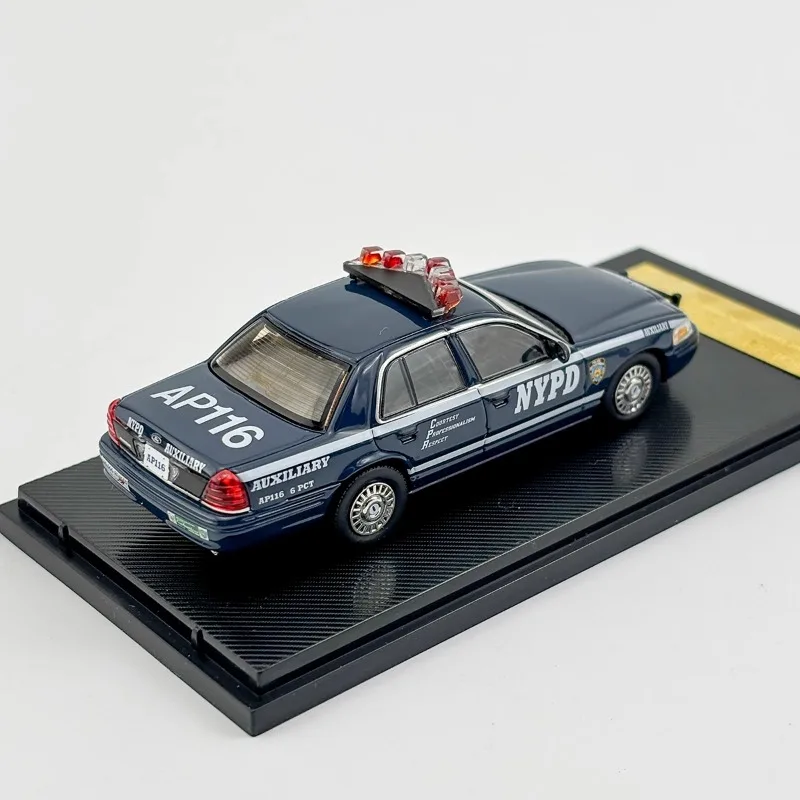 Rollin 1/64 Ford Kroon Victoria Politie Autolegering Speelgoed Motorvoertuig Gegoten Metalen Model Geschenken