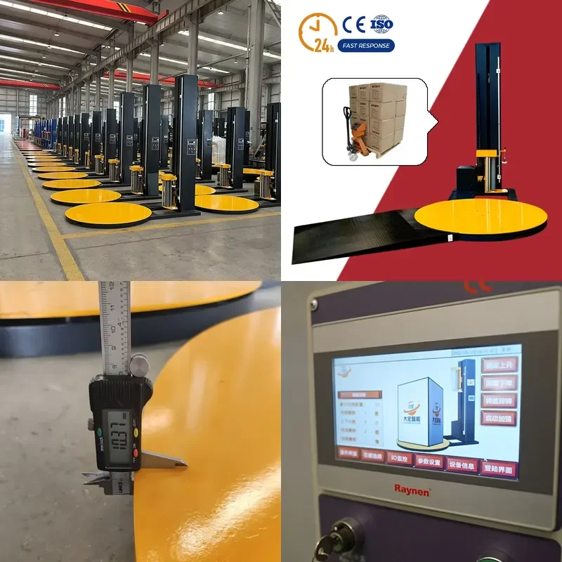 for Pallet Stretch Winding Machine Adjustable Winding Parameters Pallet Wrapper with Annual Warranty