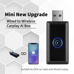 Car Mini AI Box for Apple Carplay Wireless Adapter Car OEM Wired CarPlay To Wireless CarPlay USB Dongle Plug and Play Playaibox