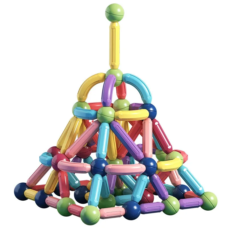 قضيب مغناطيسي متعدد الاستخدامات للتعليم المبكر للأطفال، تجميع الألغاز، مكعبات البناء، ألعاب الذكاء للذكور والإناث