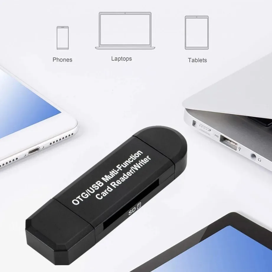 YIGETOHDE 2 In 1 OTG Micro SD Card Reader USB 2.0 Card Reader 2.0 For USB Micro SD Adapter Flash Drive Smart Memory Card Reader