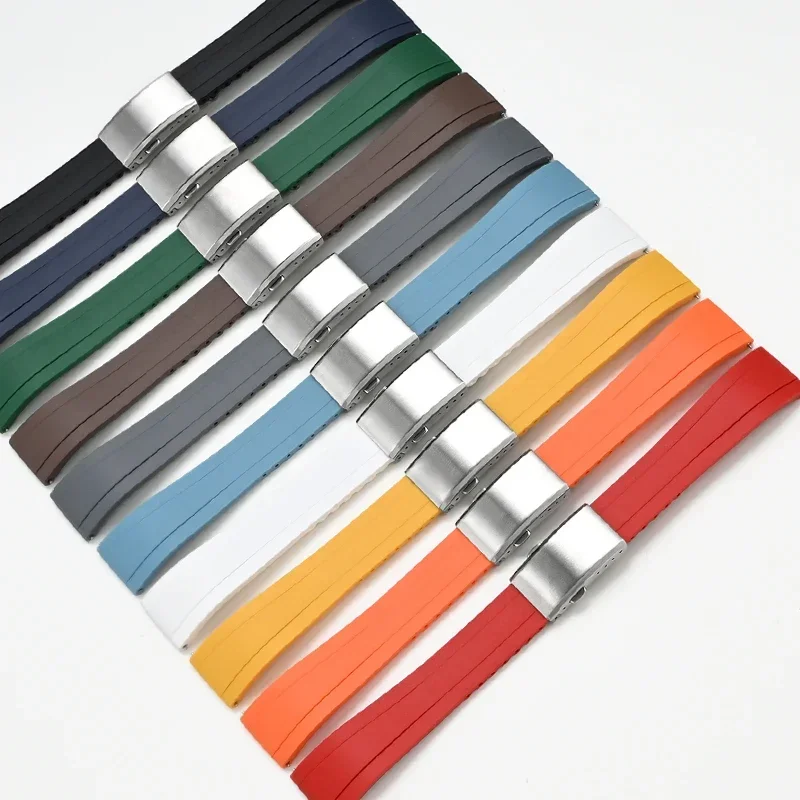20mm 22mm  CTS Strap for Rolex Water Ghost for Omega Universal Liquid Silicone Bracelet Sport Diving Watch Band For Cut To Size