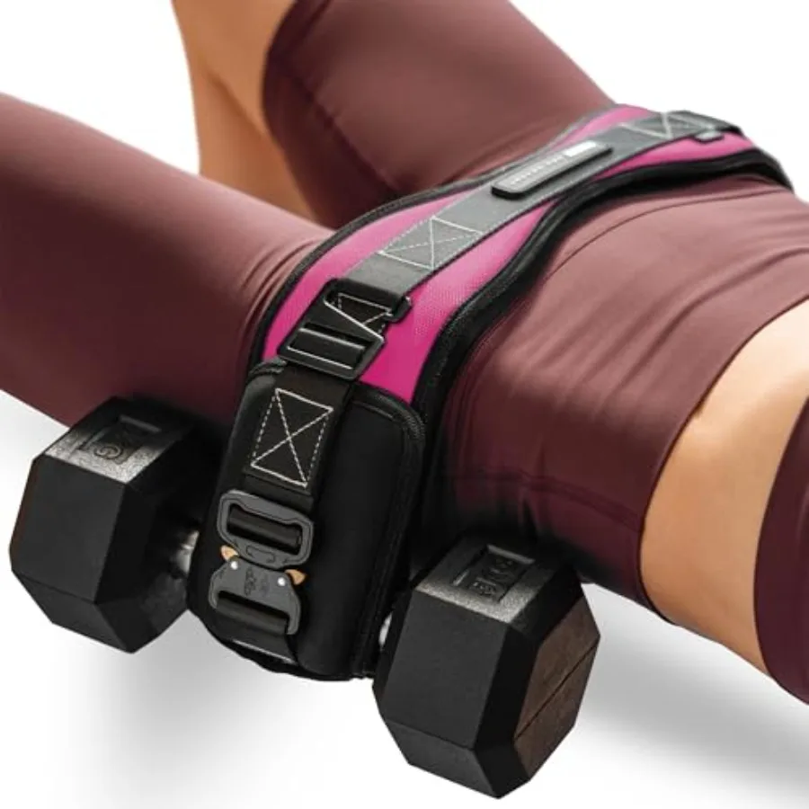 

JACKED Premium Hip Thrust Belt for Dumbbells and Kettlebells Patent-Pending Booty Belt - Heavy Duty Glute Training System for H