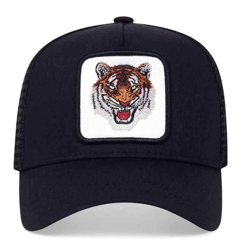 Unisex-Baseballkappen mit Tiger-Stickerei, verstellbar, für den Frühling und Sommer, lässiger Sonnenschutzhut – Detail 6