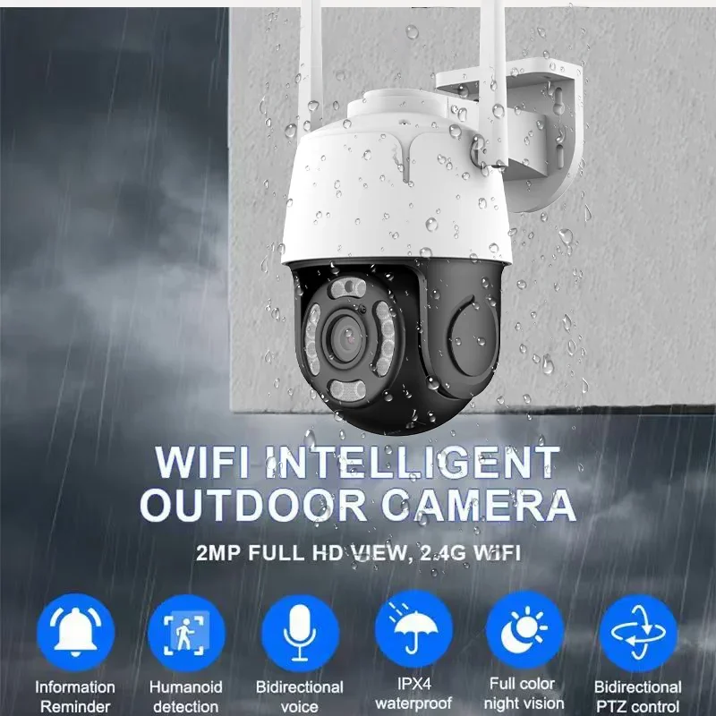 1 X Minlang 1080P HD Wireless Outdoor Security Camera, Ultra-Clear Night Vision, Waterproof, App Controlled M610