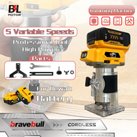 Bravebull Brushless Compact Router KIT Cordless Electric Trimmer Wood Milling Slotting Engraving Tool for Dewalt 20V