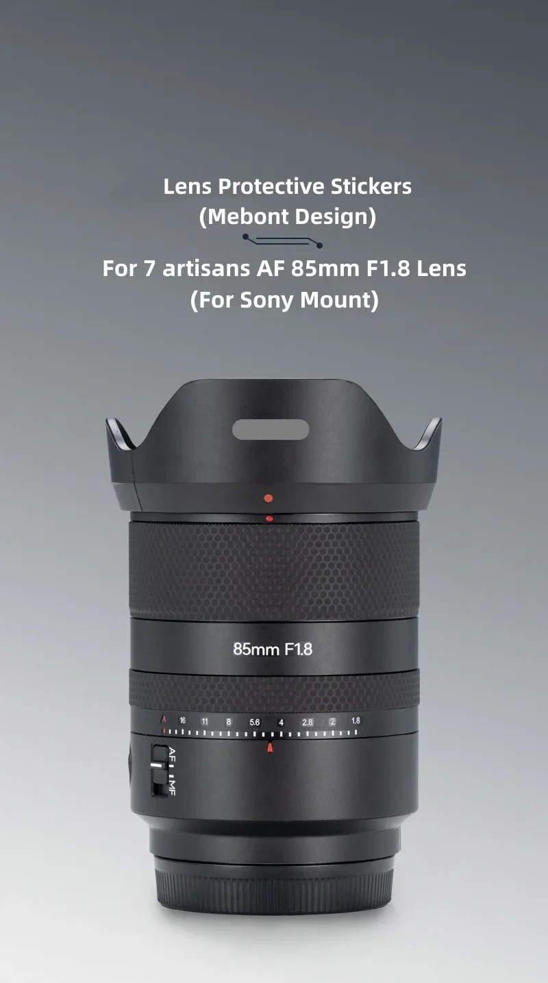 7artisans AF85 F1.8 FE Mount Lens Decal Skin For 7 artisans AF 85mm F1.8 Lens Protective Sticker 85 F1.8 Wrap Cover Film