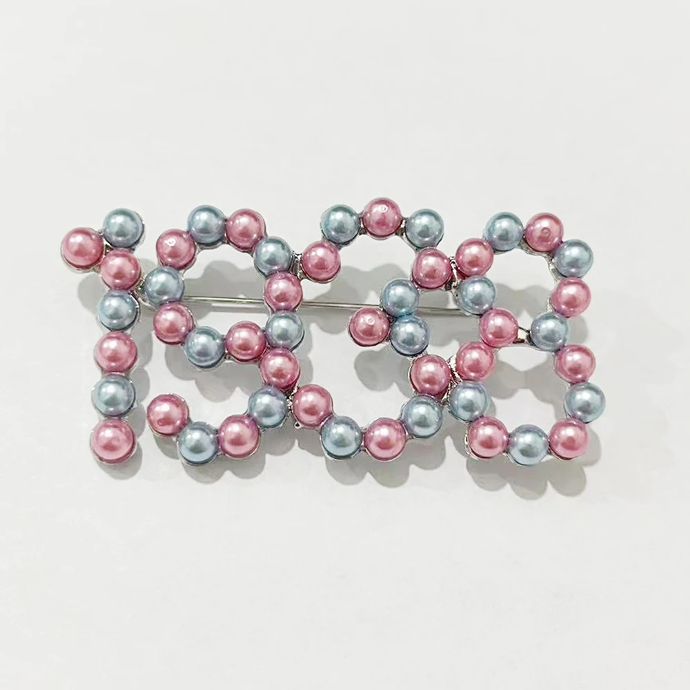 Greek Sorority Found Year Jack Jill 1938  Pearls Brooch Laple Pins Fashion Jewelry Accessories