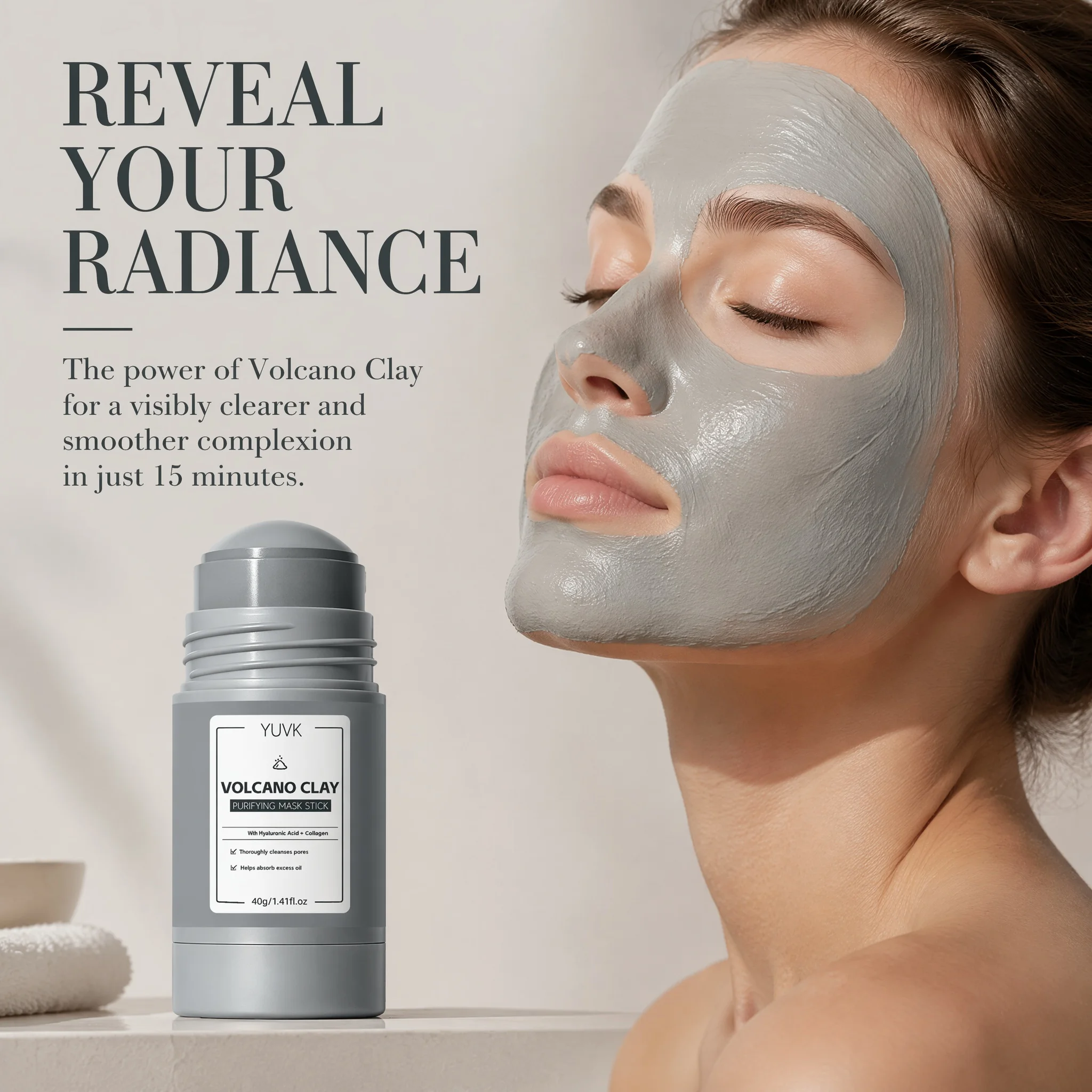 YUVK Masker Pembersih Pelembab - Bentonite Clay Mask ulasan dan harga