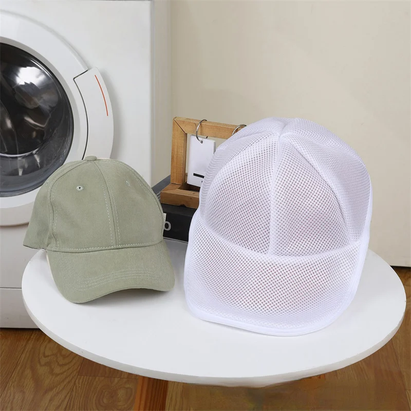 Hat Wash Protector Bag Baseball Cap Cleaner Laundry Bag Anti-deformation Hat Bag Washing Machine Mesh Bag Portable Laundry Bag